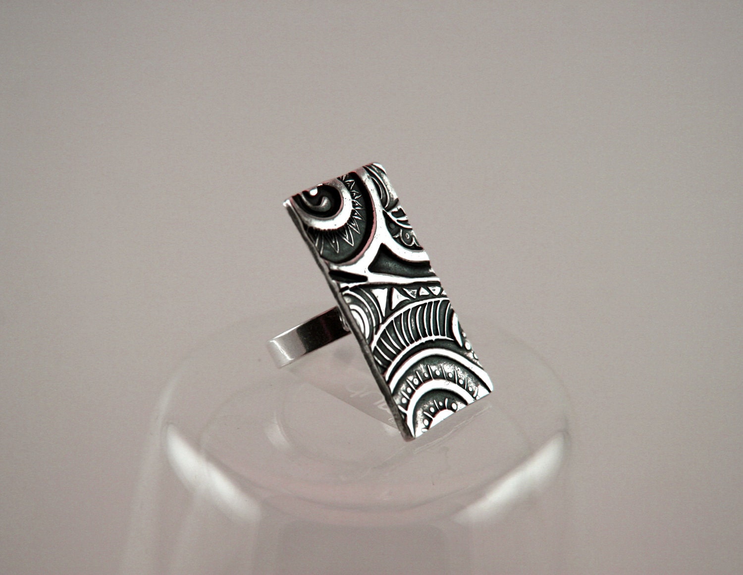 Aztec Silver Ring 
