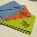 Dove Flat Notecards - Set of 6 - Green Red Blue