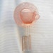 Pink Sandwich Glass Wind chime -- Vintage Tiara Tea cup and Saucer