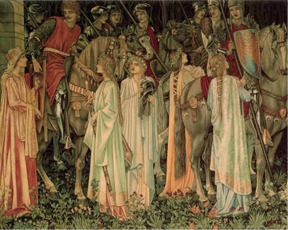 Medieval Knights Being Armed by Edward Burne-Jones