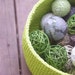 Crochet Storage Bin Basket - Lime Green - Round 10.5" / 27cm