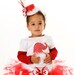 Christmas Crush Santa Hat T-Shirt - Holiday - Red and White - Infant, Toddler or Youth Girl - Cutie Patootie Designz