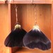 Deep Purple Hollyhock Pressed Flower Petal Earrings