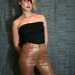 Vintage Shimmery Golden Brown High Waist Tapered Pants