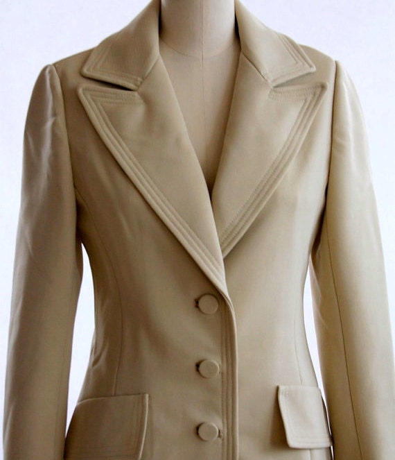 Items similar to YouthCraft 3 Piece Womens Suit Cream Suit Size 46 on Etsy