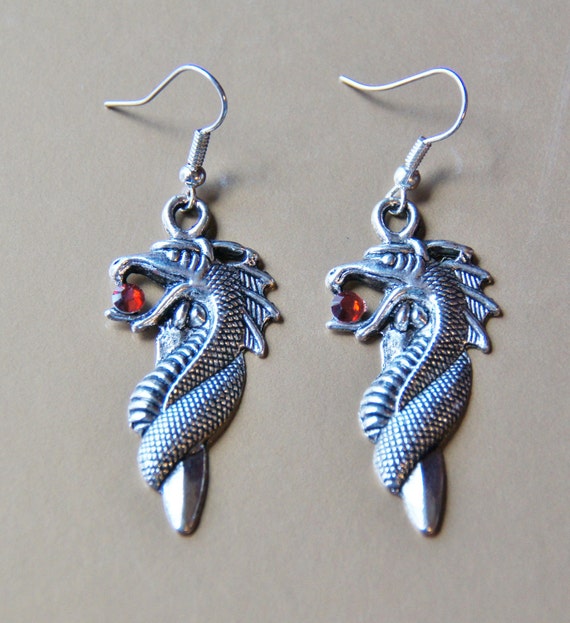 Teenage Girl Gifts Dragon Earrings Fantasy Jeweled Dragons