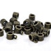 Bronze Bail Bead Tribal Pattern 10x5mm - 12pcs- Ships Immediately from California - B42