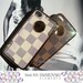 Square Pattern Luxury Classic CheckerBoard Case Made with Swarovski Elements Crystal for iPhone 4 and 4S Cream White