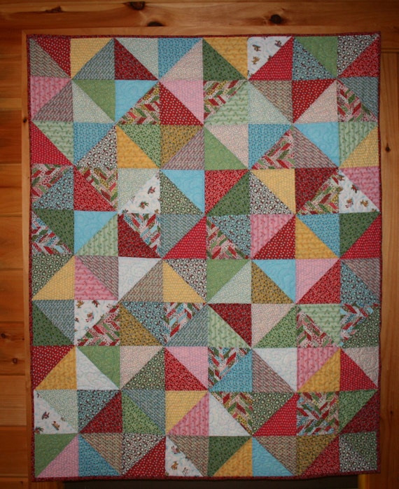 Christmas Patchwork Quilt Connecting Threads by SugarTreeStitching