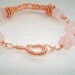Bracelet - Copper - Viking Knit - Rose Quartz