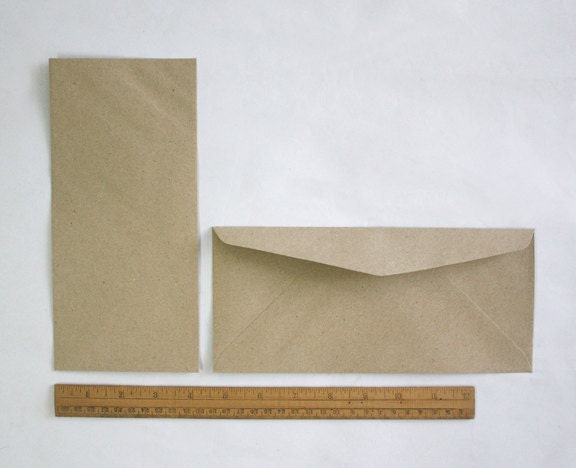 Recycled Kraft Paper Envelopes Triangle Flap Envelopes Long