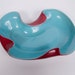 Red Wing Pottery Bowl Free Form 1304 Teal Maroon Console Centerpiece Ashtray