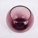 Vintage Purple Vase Amethyst Rose Bowl Handblown Plum Art Glass Candy Dish