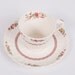 RESERVED FOR HEATHERVintage Spode Copeland Teacup and Saucer Rosalie Pattern Demitasse Made in England Basket weave Design