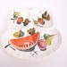 Vintage Divided Platter Italian Tray Hand Painted Fruit Design Section Serving Dish