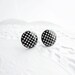 SALE - Black and white polka dots stud earrings