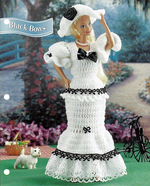 Black Bows Crochet Pattern Annies Fashion Doll Crochet Club