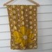 Vintage Vera Neumann Scarf--Groovy Floral Marigold Mustard Brown Vintage Vera Scarf, Rectangular