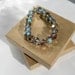 Beaded Bracelet, Amethyst and Smokey Glass Beaded Bracelet