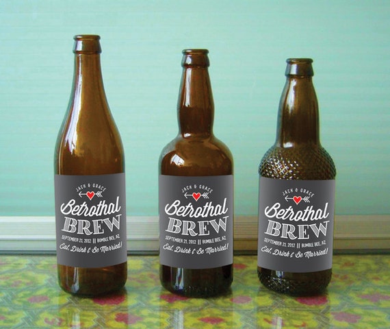 Custom beer bottle labels for weddings and other special events