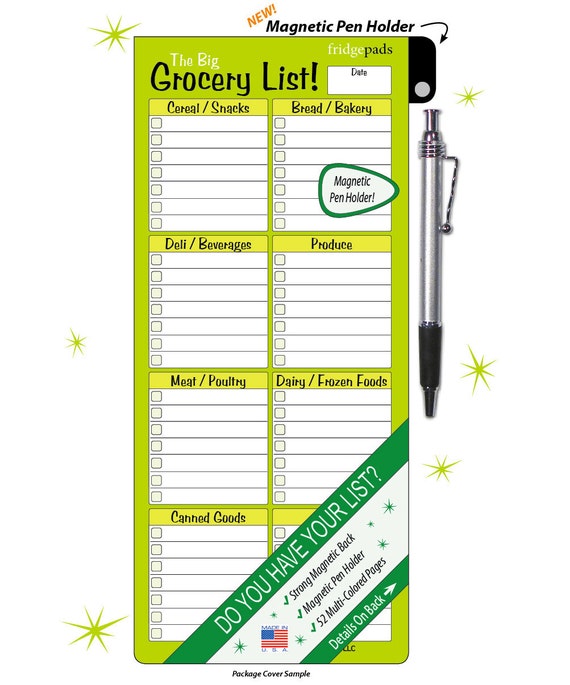 Items Similar To Grocery List Magnetic Paper Notepad Hang It On Your Items Similar To Grocery List Magnetic Paper Notepad Hang It On Your