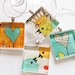 Love Birds, Wine Glass Charms, Wine Charms, barware, Glass Wine Charms, Birds, Hearts, Orange, Teal