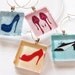 Girls night, barware, Wine Charms, Glass Wine Charms, shoes, high heels, pumps, fashion