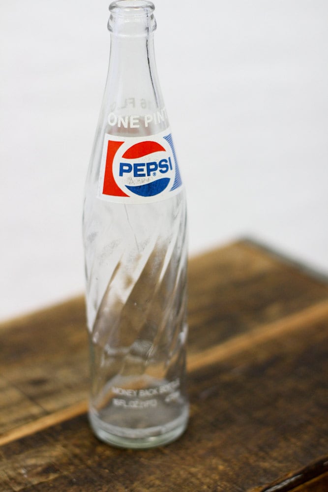 Pepsi Cola Glass Bottle.
