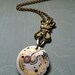 Steampunk Necklace - Unisex Fleur De Lis Watch Gear Pendant - Steampunk Jewelry - Unisex Necklace - Victorian Jewelry - Unisex Jewelry