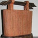 Tropical Holiday // Carved WOODEN Handmade Tote Purse Hippie Folk Straw ORANGE Tribal Beach Vacation Bag