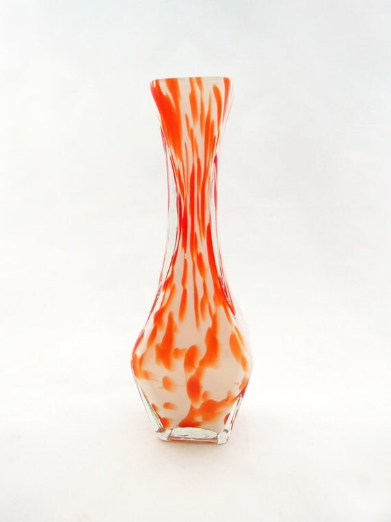 Vintage Art Glass Vase from Japan. Studio Glass. Handblown