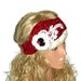 Red Black White Crochet Headband, adult headband, 2014 trends, fashionable custom headband