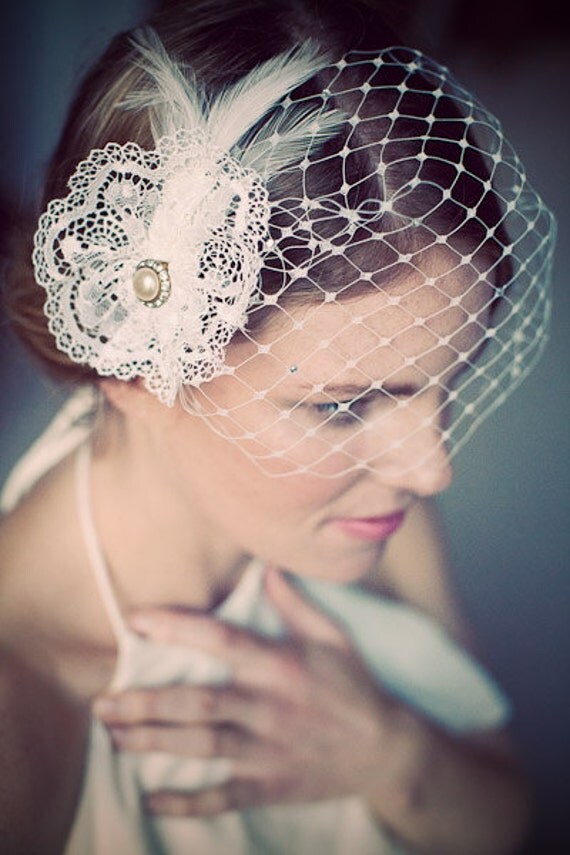 Items similar to Lucinda vintage birdcage veil on Etsy