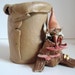 RESERVED FOR BECKI Elf, Fairy, Sprite, or Goblin /ceramic / Stump with Mushrooms / Fantasy /Woodland / Rustic