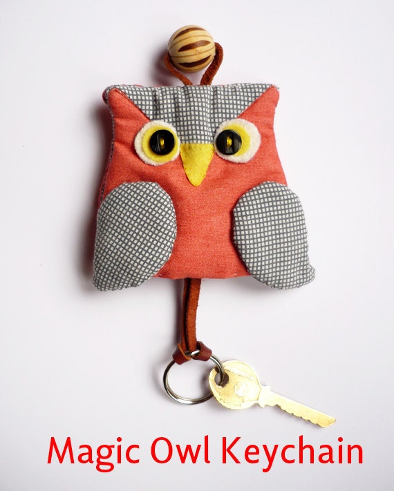 stuffed owl keychain