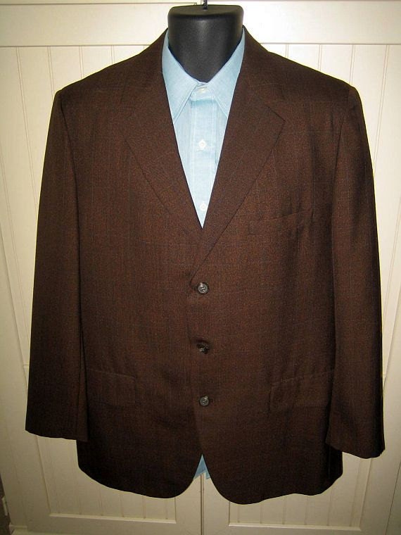 Items similar to Vintage 60s mens suit sport coat / 1960s tweed blazer ...