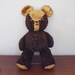 Antique Teddy Bear Black and White Mohair
