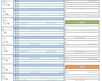 Business Day Planner / Organizer Printable PDF INSTANT