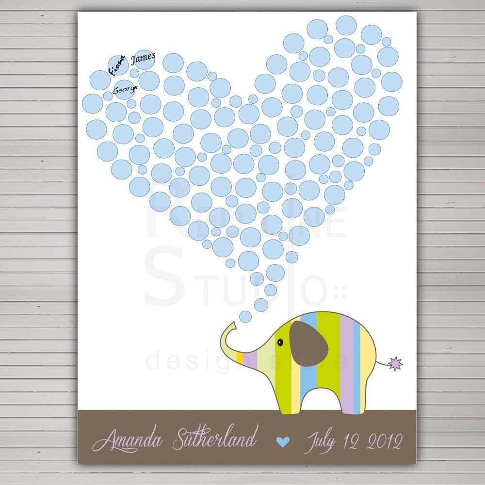 Baby Shower guest book alternative. Printable DIY. Cute