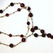 Art Deco Necklace Cherry Amber Glass Faceted Bead 1920 Jewelry