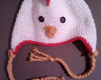 Chicken hat/Barnyard animal/cluck hat/takehome takeaway outfit/chick/photo prop/newborn/toddler/child/adult/shower gift