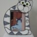 MEOW says the kitty, Stained Glass Picture Frame