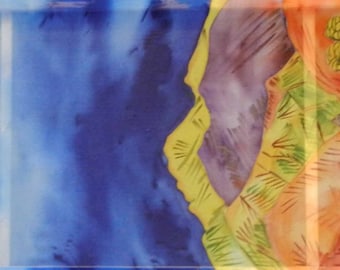 Hand painted silk scarf . Armenian scarf. Martiros Saryan painting scarf. Made to order!