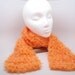 Fuzzy Orange Crocheted Fall Scarf