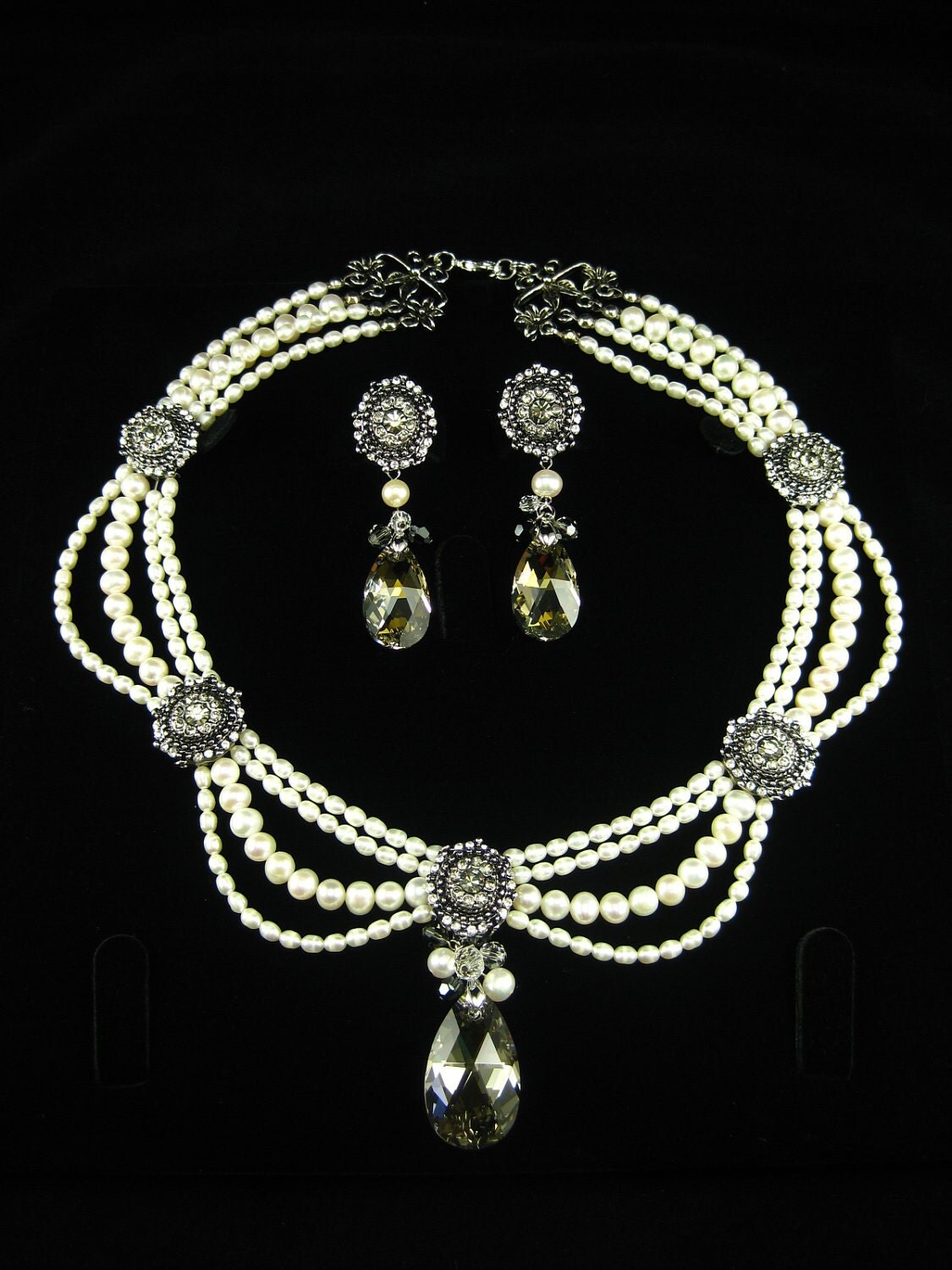 Victorian Inspired Bridal Jewelry Set Make to order
