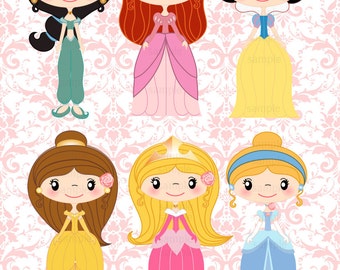 Frog Princess Clip Art Set