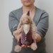 Stuffed Rabbit Peter - Cottony Soft Toy Bunny - Stuffed Animals - Artist Teddy Bears - Mohair Bunny