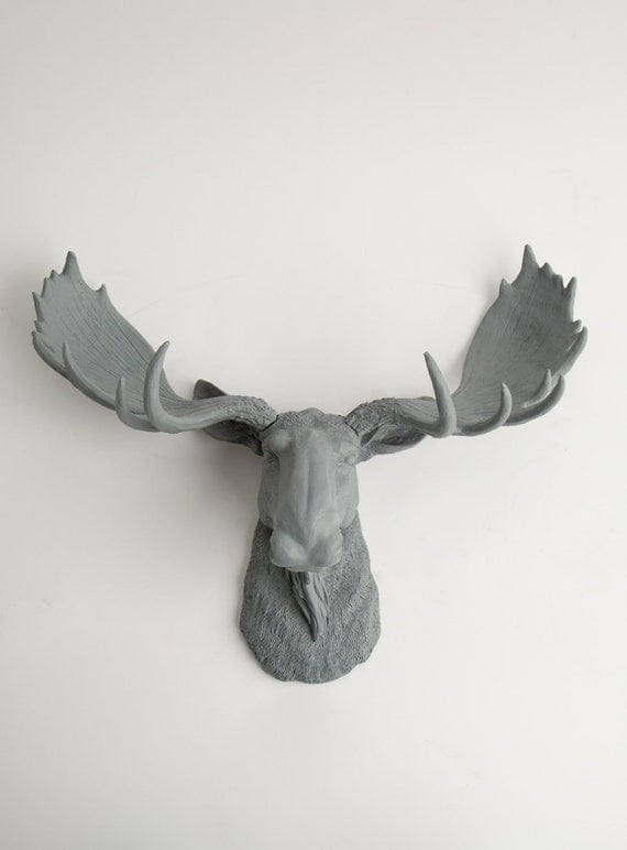 moose head the wellington gray resin moose head moose moose head the wellington gray resin moose head moose