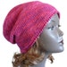 Secret SALE - Pink Slouchy Hat, Crocheted Rasta Hat, pink cotton slouchy beanie, spring hat