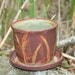 CLEARANCE: Planter With Attached Saucer, Stoneware Ceramic Pottery